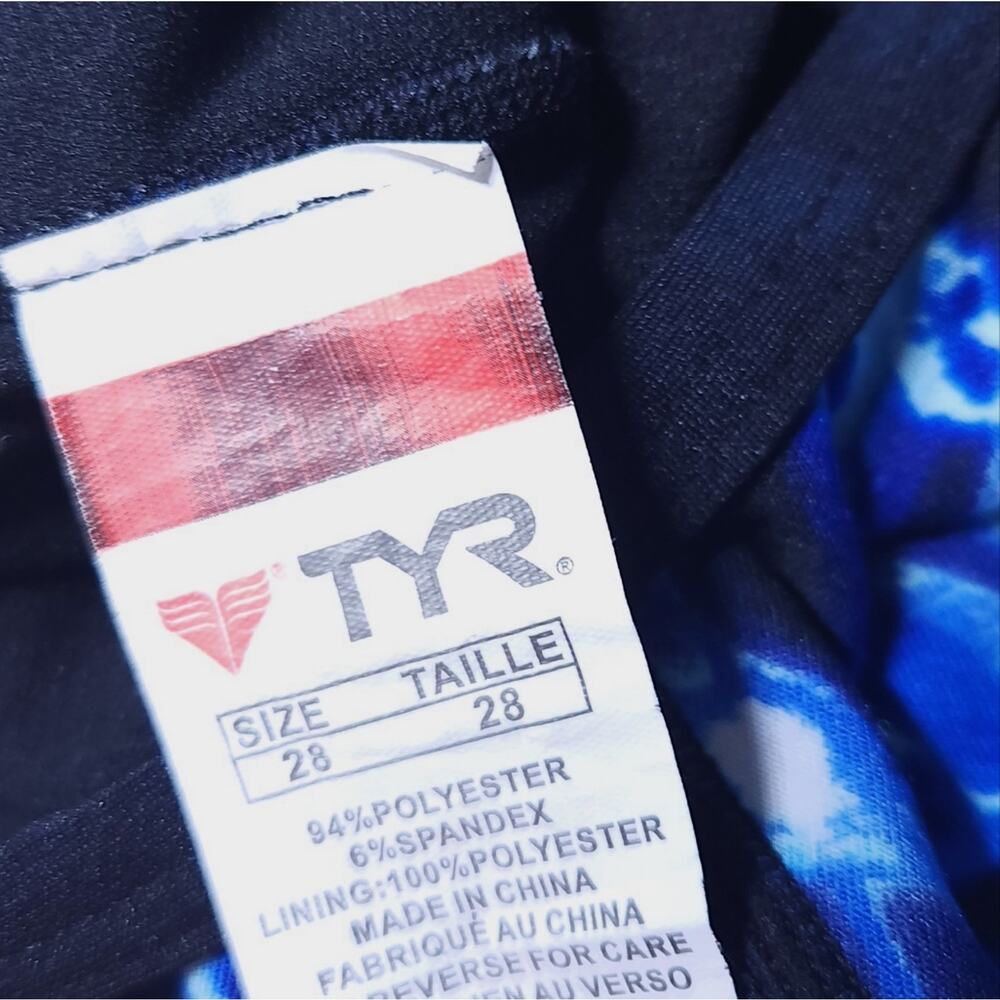 TYR Durafast Competitive Swimsuit Size 28 (XXS) Blue One Piece Bathing Suit - Picture 4 of 5